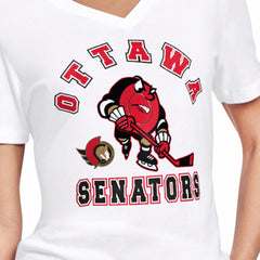 Ottawa Senators Starter Women's Tough Puck T-Shirt White