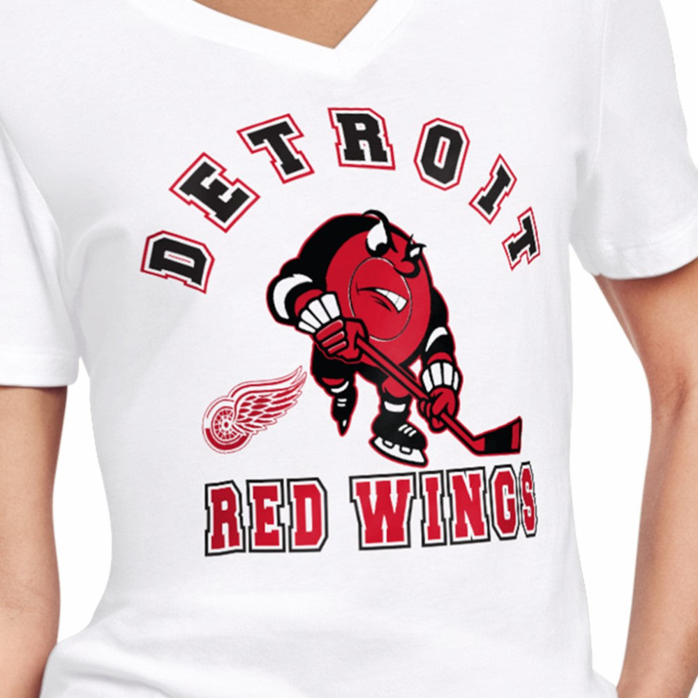 Detroit Red Wings Starter Women's Tough Puck T-Shirt White