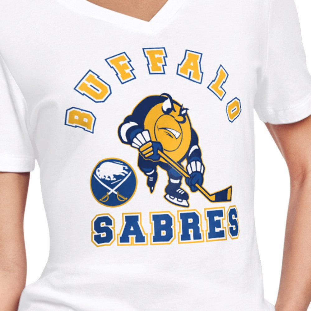 Buffalo Sabres Starter Women's Tough Puck T-Shirt White