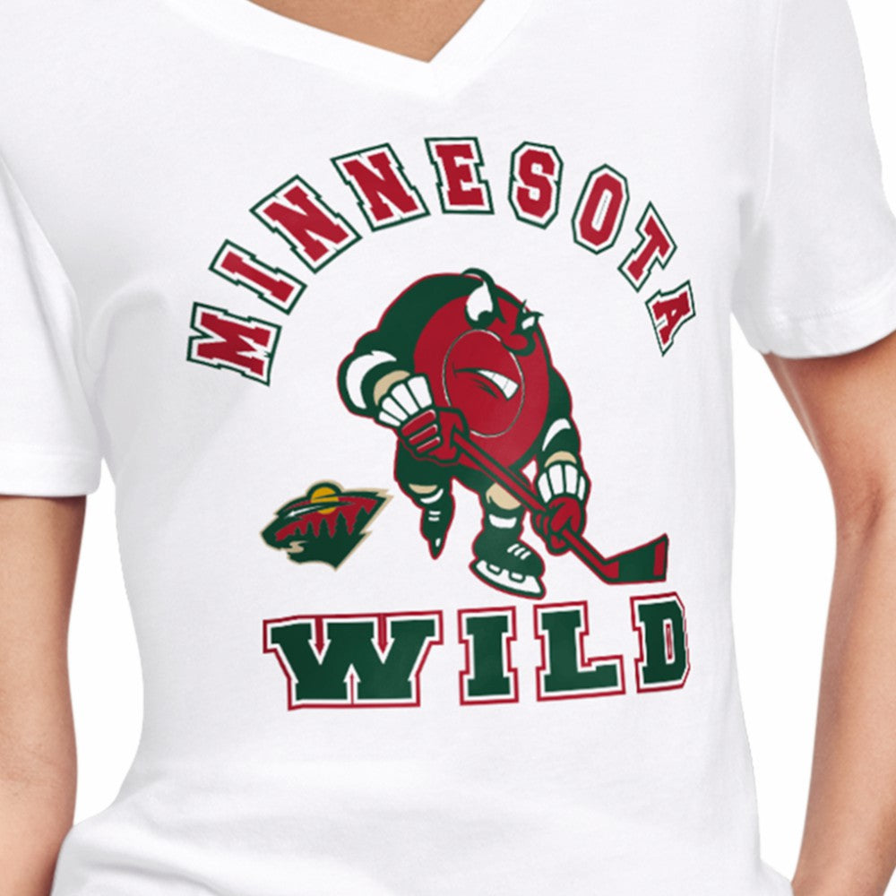Minnesota Wild Starter Women's Tough Puck T-Shirt White
