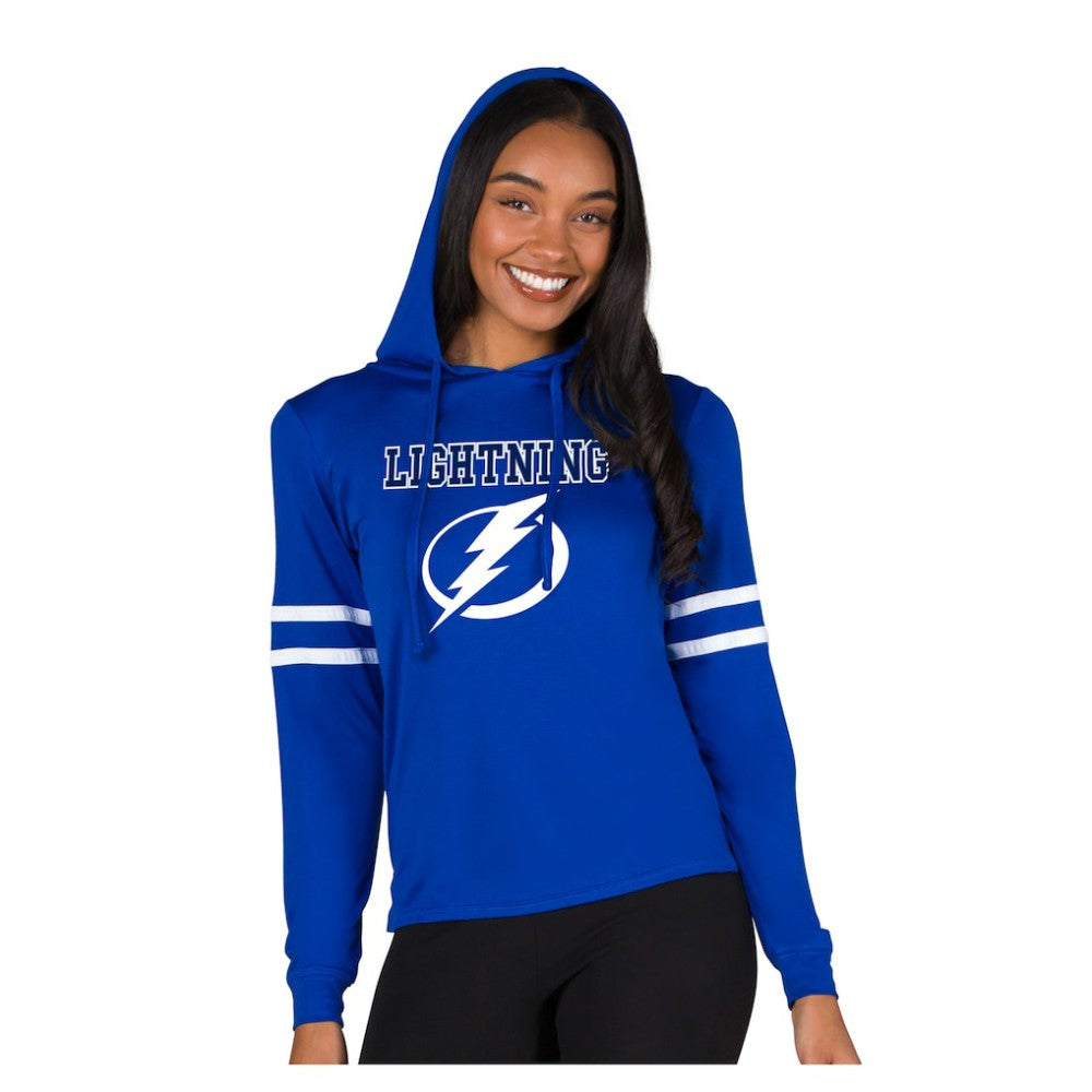 Tampa Bay Lightning Concepts Sport Women's Marathon Long-Sleeve Hooded T-Shirt Royal