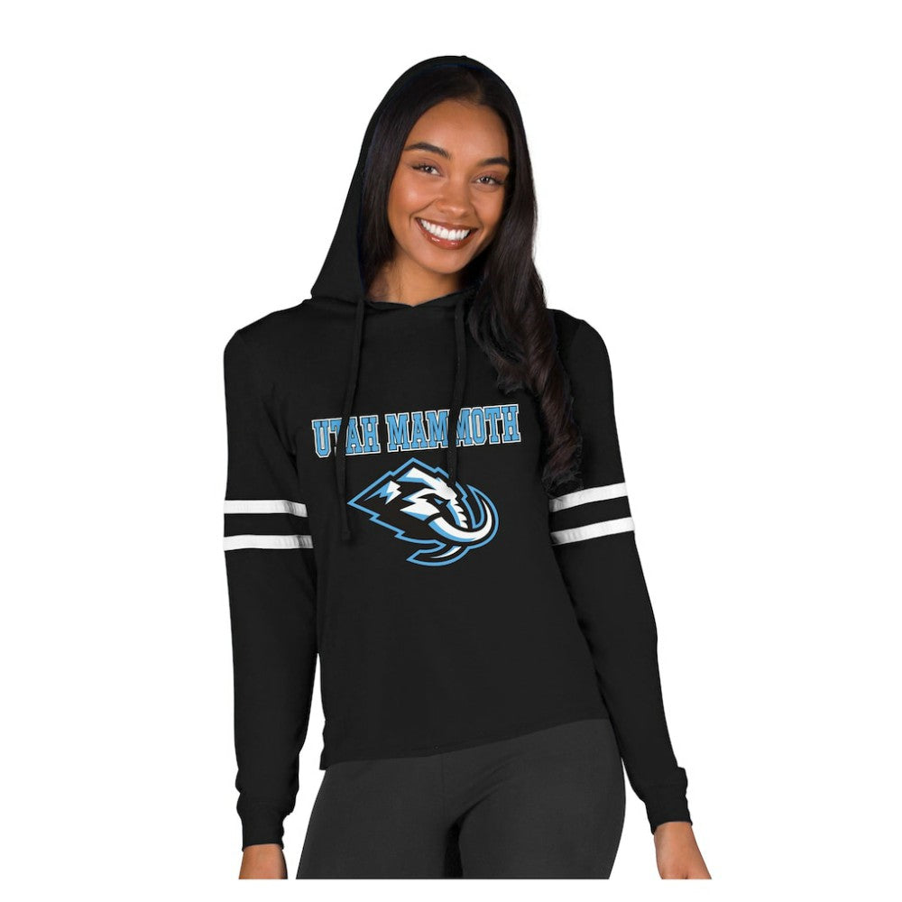 Utah Mammoth Concepts Sport Women's Marathon Long-Sleeve Hooded T-Shirt Black