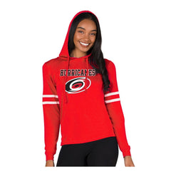 Carolina Hurricanes Concepts Sport Women's Marathon Long-Sleeve Hooded T-Shirt Red