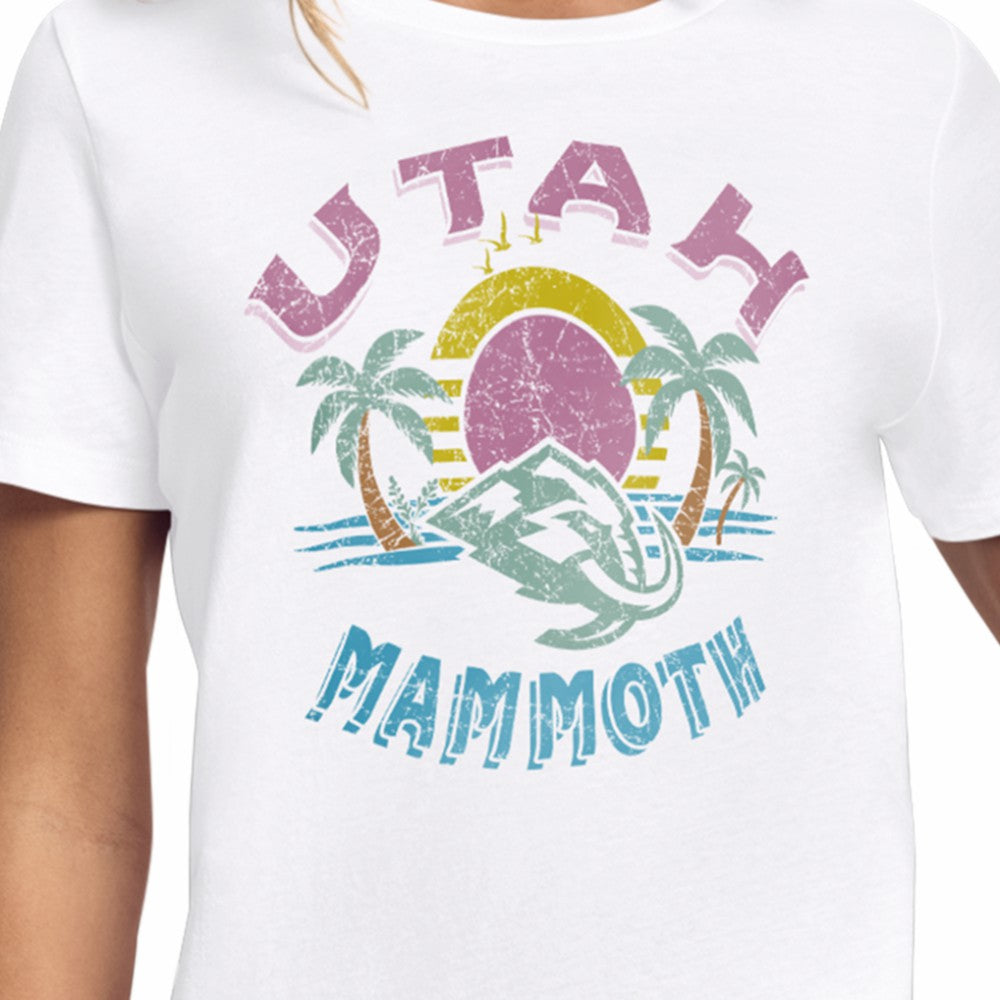 Utah Mammoth Starter Women's Tonal Beach T-Shirt White