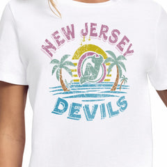 New Jersey Devils Starter Women's Tonal Beach T-Shirt White