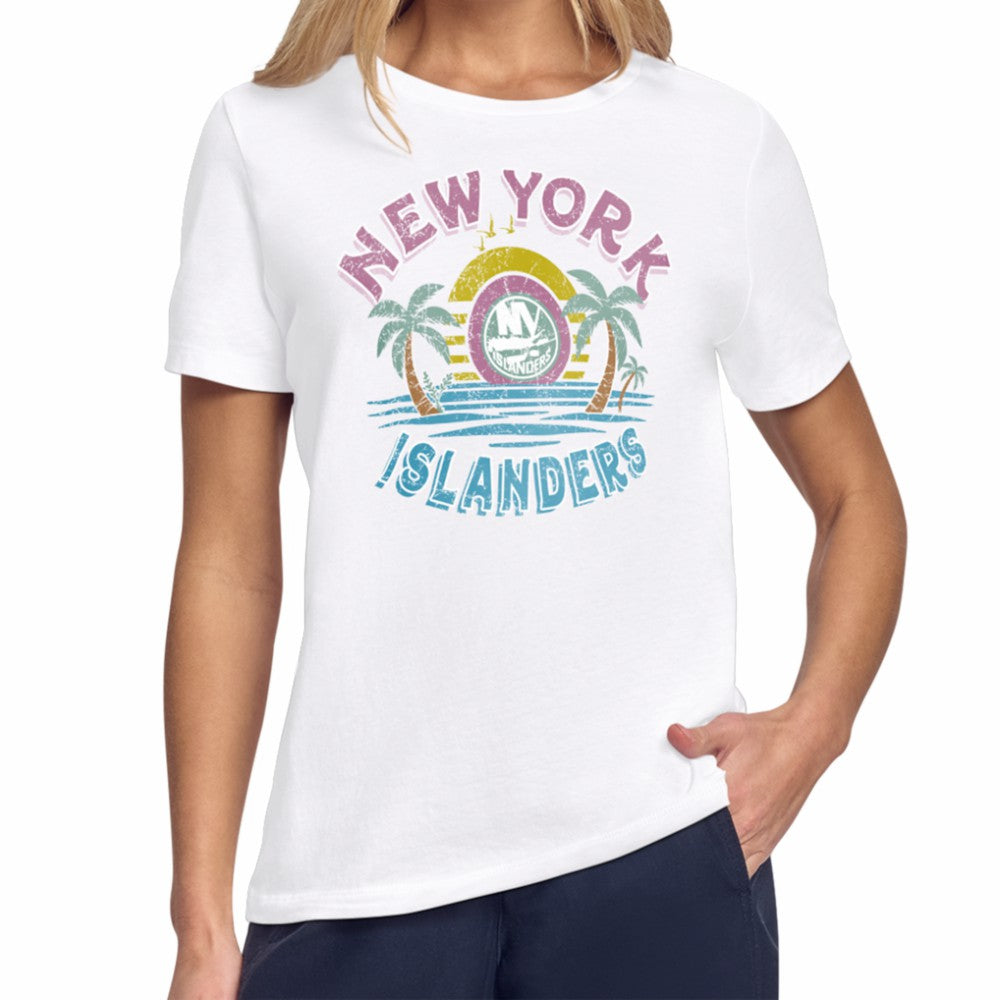 New York Islanders Starter Women's Tonal Beach T-Shirt White