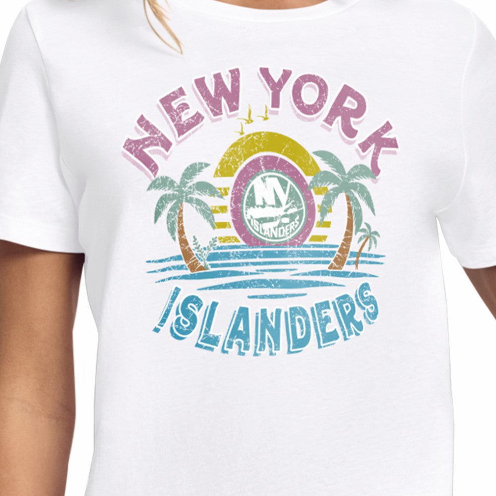 New York Islanders Starter Women's Tonal Beach T-Shirt White