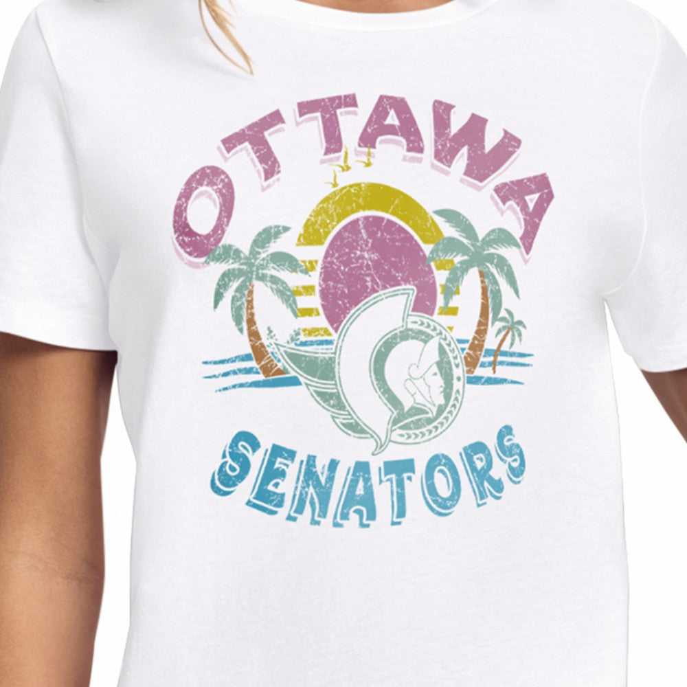 Ottawa Senators Starter Women's Tonal Beach T-Shirt White