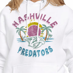 Nashville Predators Starter Women's Tonal Beach Hoodie White