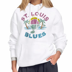 St. Louis Blues Starter Women's Tonal Beach Hoodie White