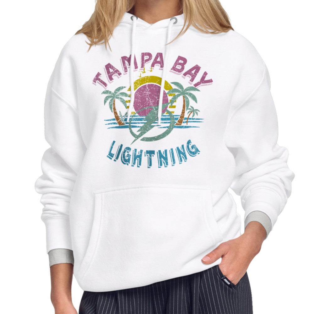 Tampa Bay Lightning Starter Women's Tonal Beach Hoodie White
