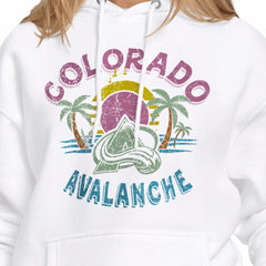 Colorado Avalanche Starter Women's Tonal Beach Hoodie White