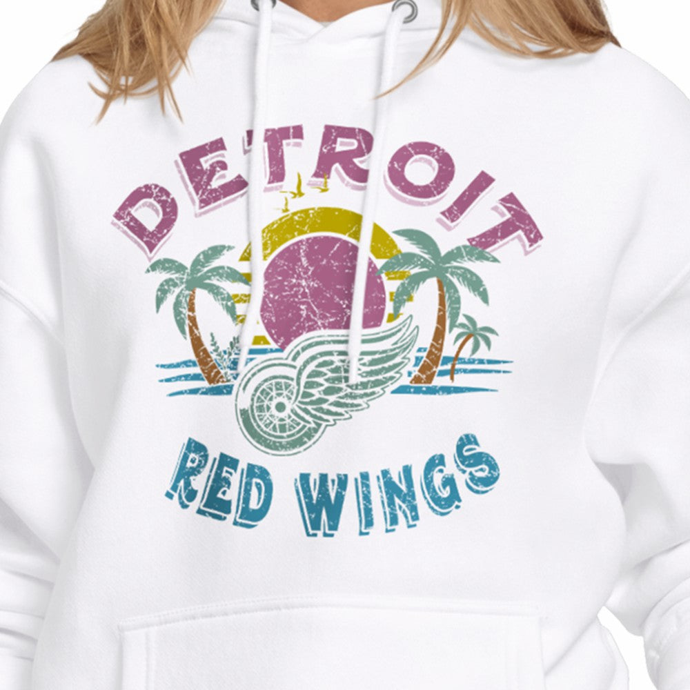 Detroit Red Wings Starter Women's Tonal Beach Hoodie White
