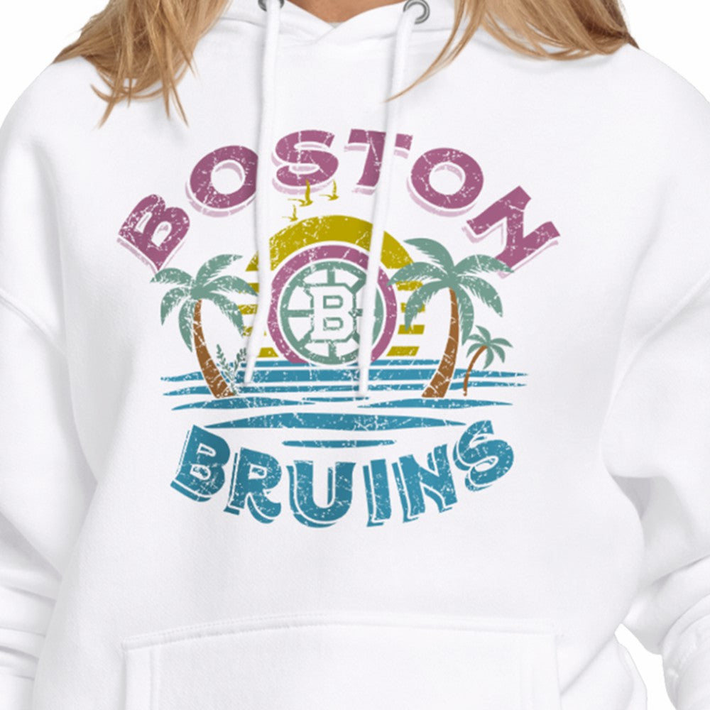 Boston Bruins Starter Women's Tonal Beach Hoodie White