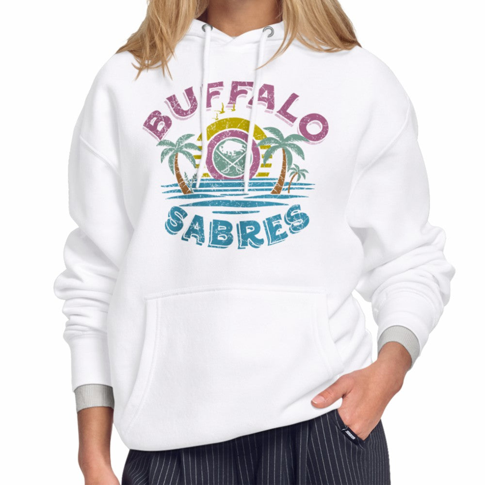 Buffalo Sabres Starter Women's Tonal Beach Hoodie White