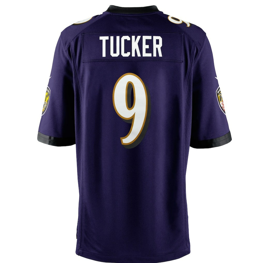 Justin Tucker Baltimore Ravens Youth Game Jersey - Purple