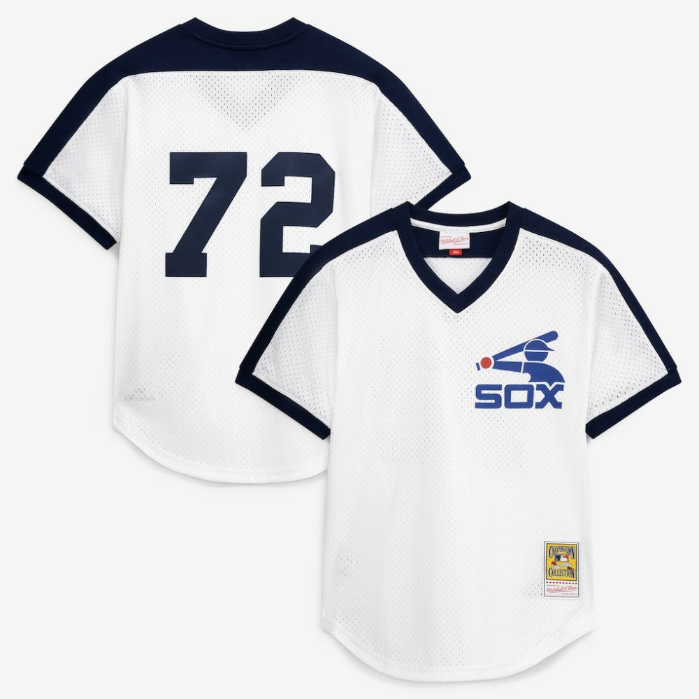 Carlton Fisk Chicago White Sox Authentic Batting Practice Jersey White | Mitchell & Ness
