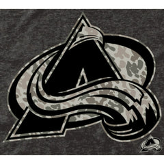 Men's Colorado Avalanche Black Rink Warrior Tri-Blend T-Shirt