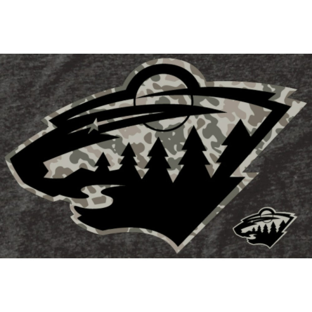 Men's Minnesota Wild Black Rink Warrior Tri-Blend T-Shirt