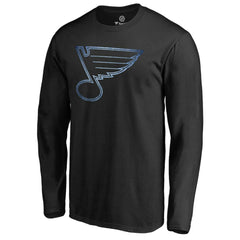 St. Louis Blues Pond Hockey Long Sleeve T-Shirt Black