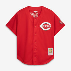 Barry Larkin Cincinnati Reds Throwback Cooperstown Mesh Batting Practice Jersey Red | Mitchell & Ness