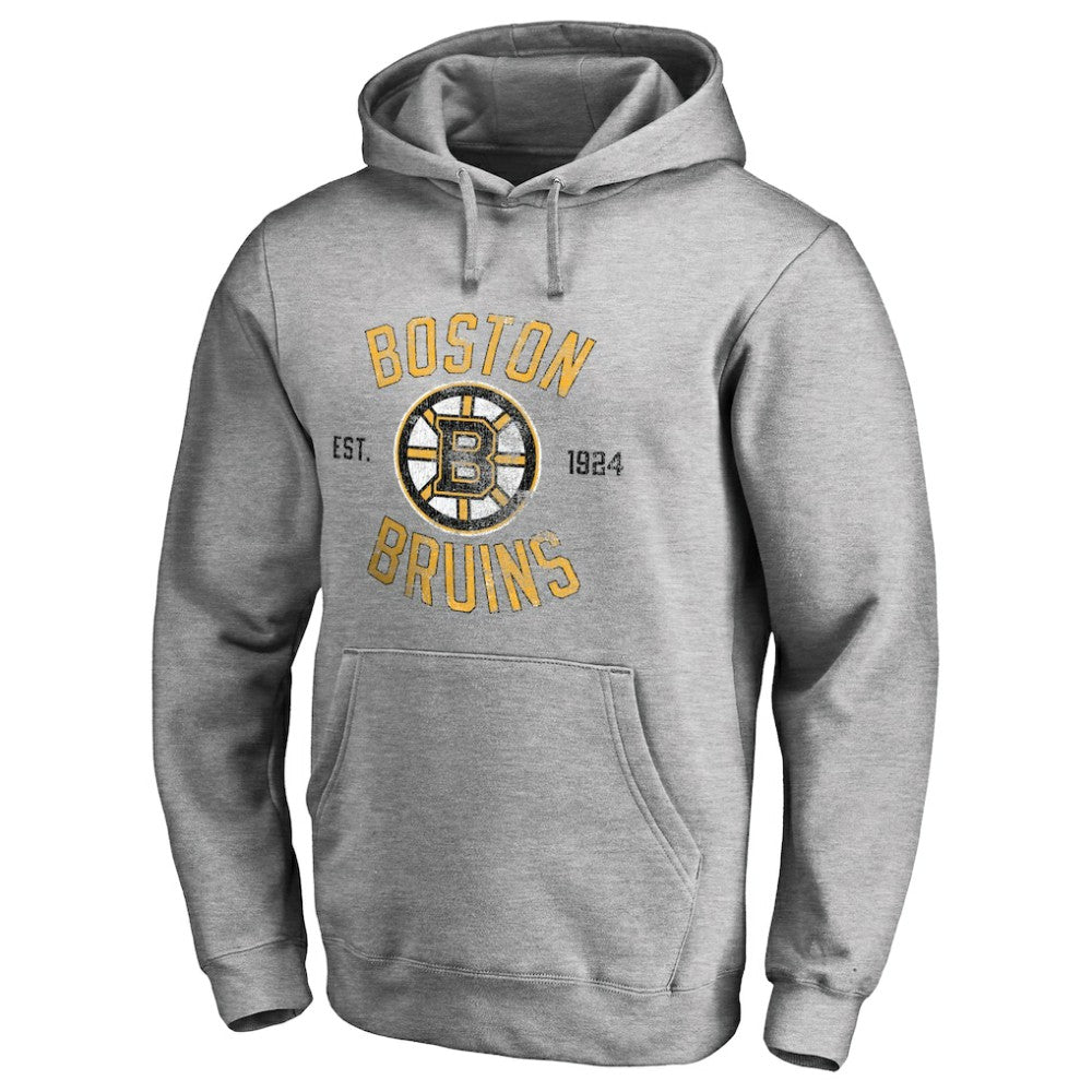 Boston Bruins Heritage Pullover Hoodie Ash
