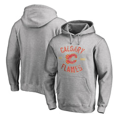 Calgary Flames Heritage Pullover Hoodie Ash