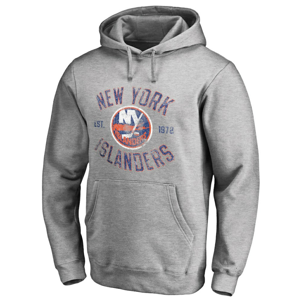 New York Islanders Heritage Pullover Hoodie Ash