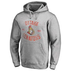 Ottawa Senators Heritage Pullover Hoodie Ash