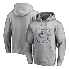 Vancouver Canucks Heritage Pullover Hoodie Ash