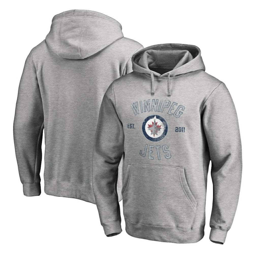 Winnipeg Jets Heritage Pullover Hoodie Ash
