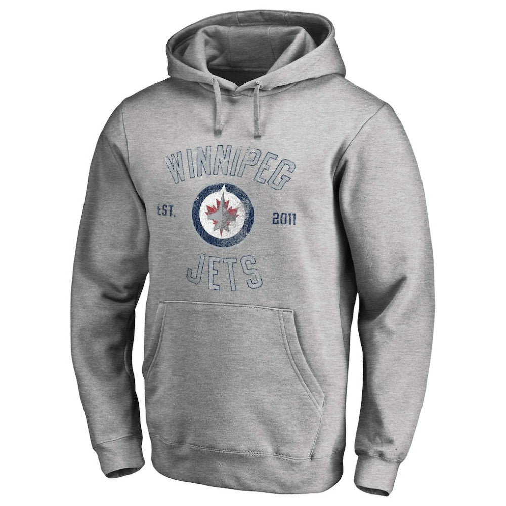 Winnipeg Jets Heritage Pullover Hoodie Ash