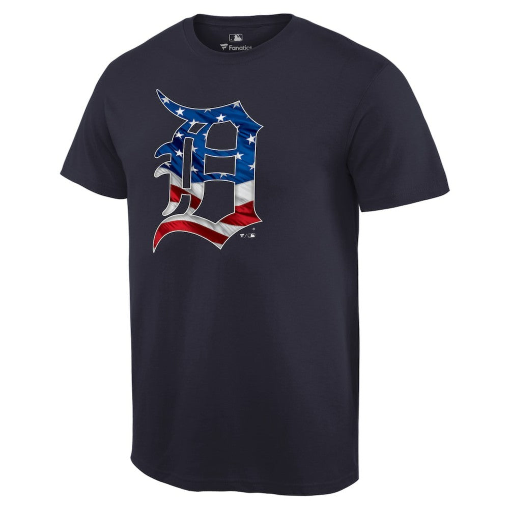 Detroit Tigers Banner Wave T-Shirt Navy