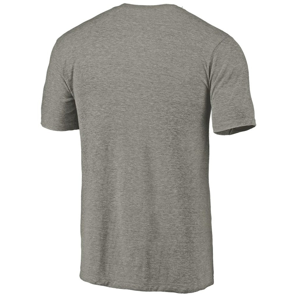 Colorado Avalanche Distressed Team Logo Tri-Blend T-Shirt Ash