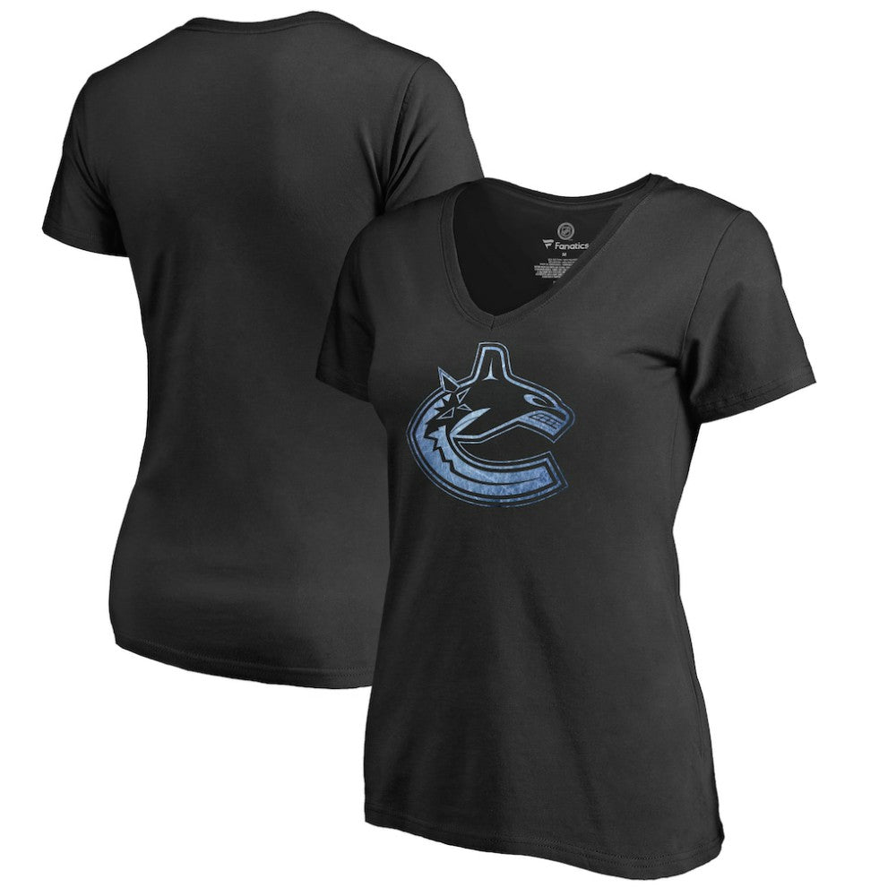 Vancouver Canucks Women's Pond Hockey T-Shirt Black