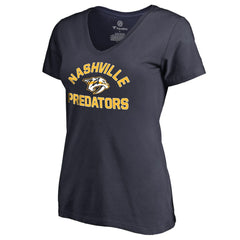 Nashville Predators Women's Overtime V-Neck T-Shirt Navy