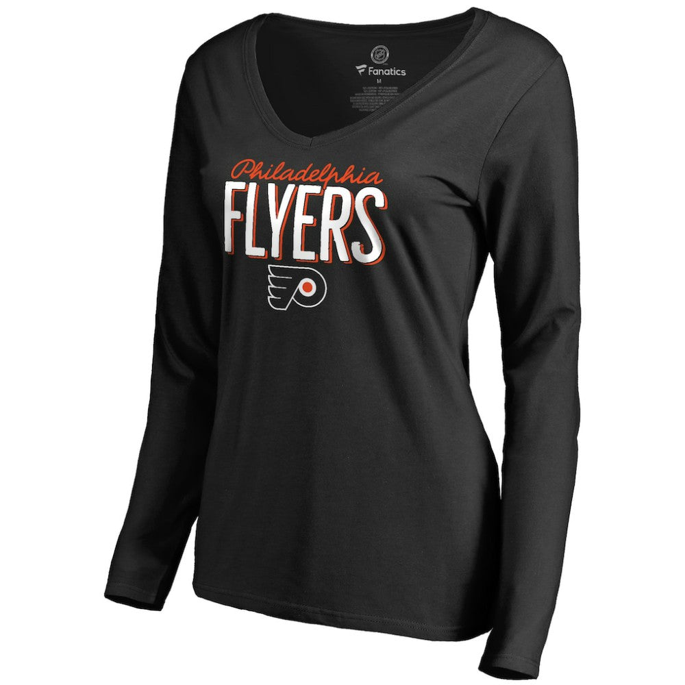 Philadelphia Flyers Women's Nostalgia Long Sleeve T-Shirt Black