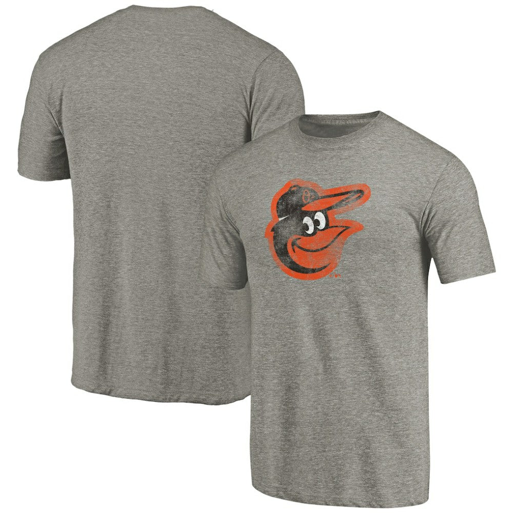 Baltimore Orioles Distressed Team Tri-Blend T-Shirt Ash