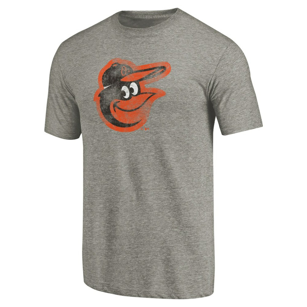 Baltimore Orioles Distressed Team Tri-Blend T-Shirt Ash