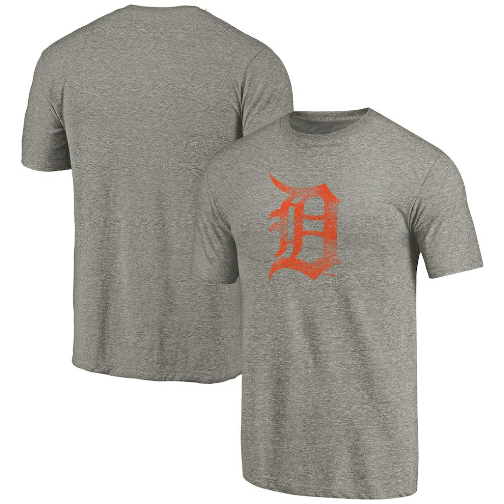 Detroit Tigers Distressed Team Tri-Blend T-Shirt Ash