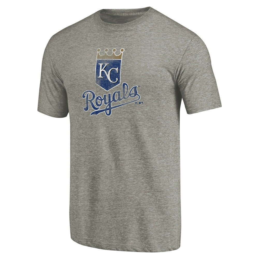 Kansas City Royals Distressed Team Tri-Blend T-Shirt Ash