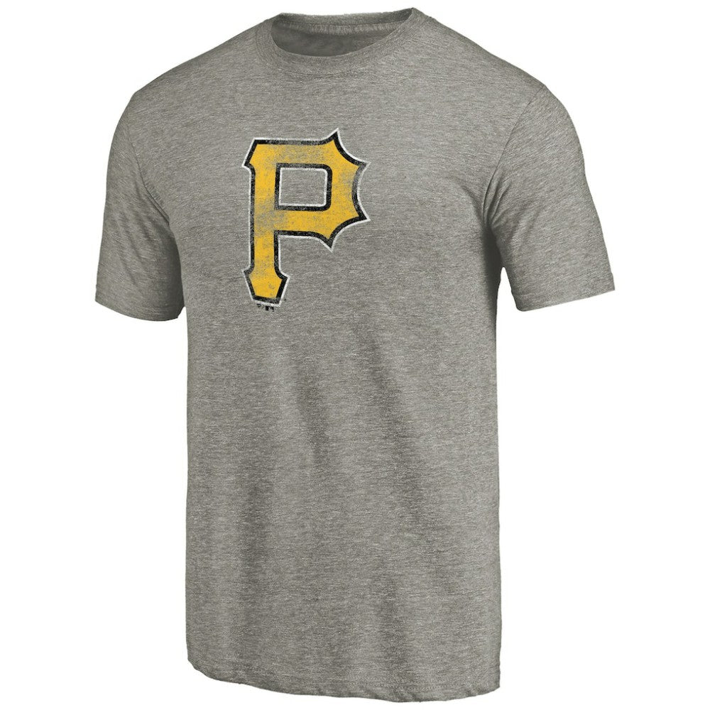 Pittsburgh Pirates Distressed Team Tri-Blend T-Shirt Ash