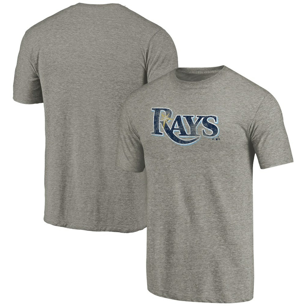 Tampa Bay Rays Distressed Team Tri-Blend T-Shirt Ash