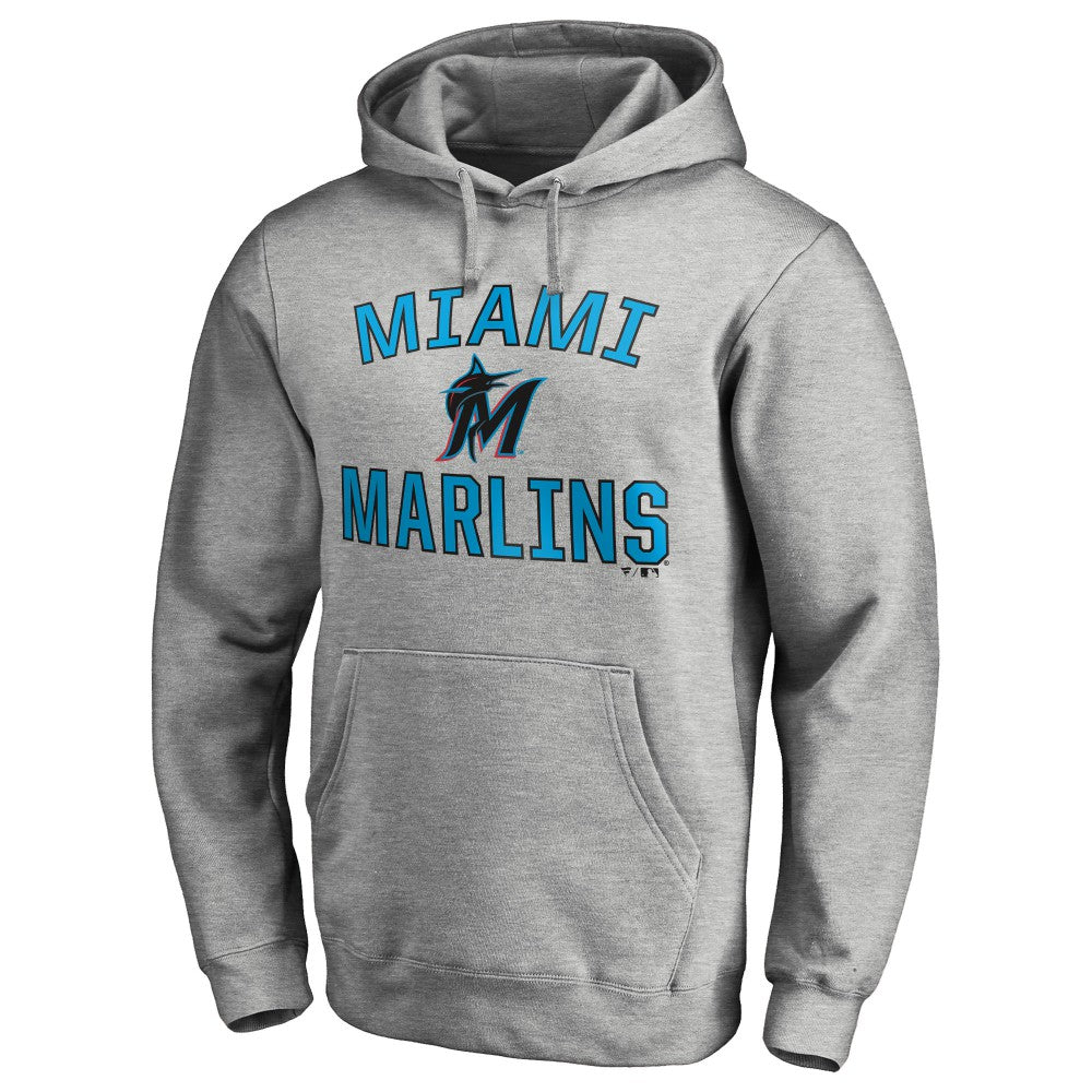 Miami Marlins Victory Arch Pullover Hoodie Ash