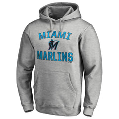 Miami Marlins Victory Arch Pullover Hoodie Ash