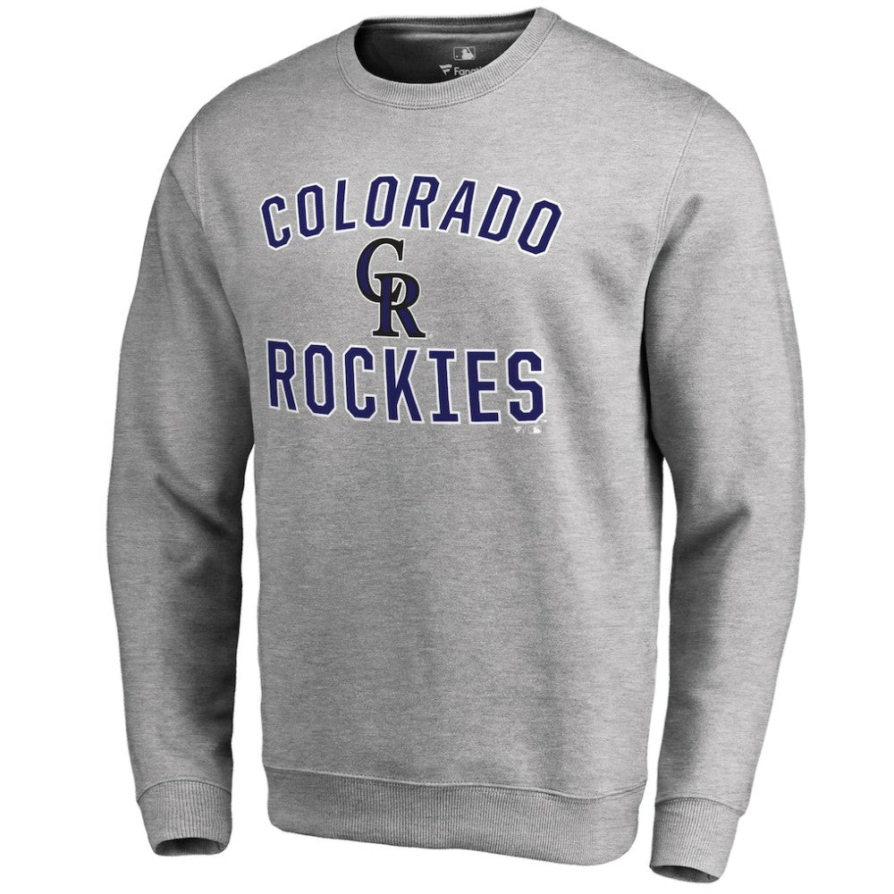 Colorado Rockies Victory Arch Pullover Sweatshirt Ash