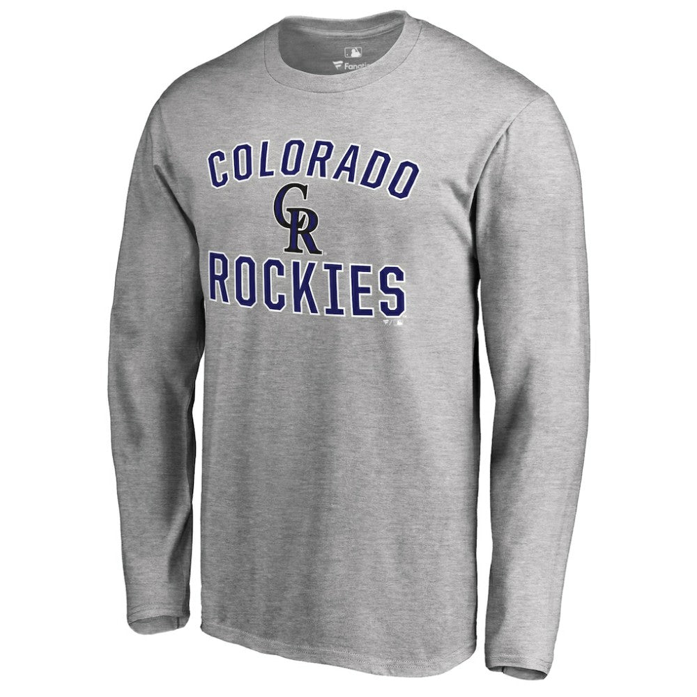 Colorado Rockies Victory Arch Long Sleeve T-Shirt Ash