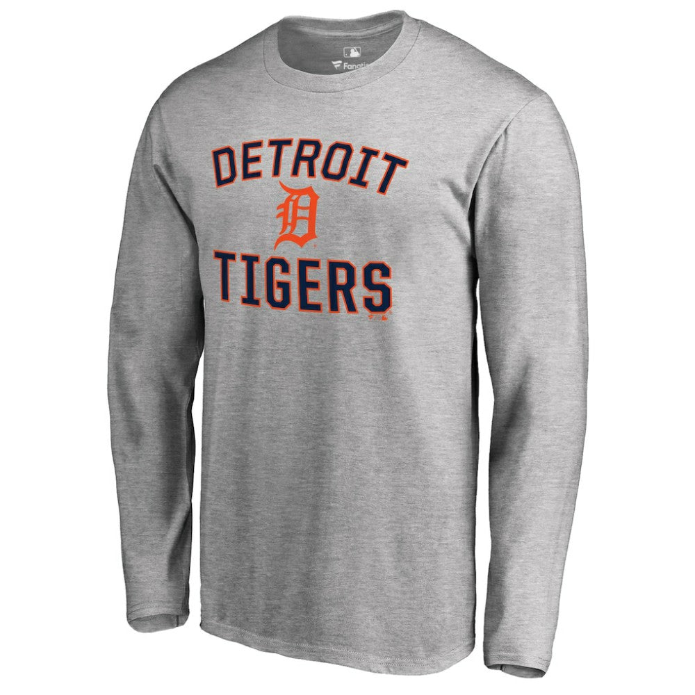 Detroit Tigers Victory Arch Long Sleeve T-Shirt Ash