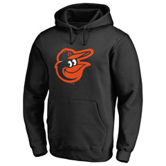 Baltimore Orioles Official Logo Fitted Pullover Hoodie Black