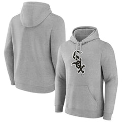 Chicago White Sox Official Logo Fitted Pullover Hoodie Heather Gray